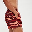 Men's Printed Leisure 14" Swim Shorts Oxblood/Orange