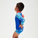 Bedrucktes Rash-Top mit langen Ärmeln für Jungen im Kleinkindalter Koralle/Blau