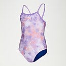 Maillot de bain Fille Thinstrap Muscleback lilas/blanc
