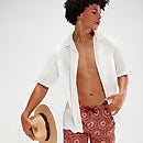 Men's Printed Leisure 18" Swim Shorts Orange/Oxblood