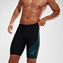 Bañador entallado Medley con logotipo para hombre, negro/azul agua