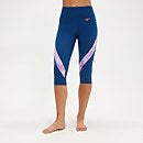 Women's Printed Panel 3/4 Pant Blue/Coral