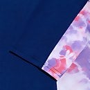 Women's Printed Short Sleeve Rash Top Blue/Coral