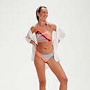 Bikini de voleibol con estampado y logotipo para mujer, lila/coral