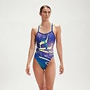 Women's Club Training Turnback Swimsuit Blue/Lilac