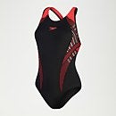 Women's Placement Laneback Swimsuit Black/Red