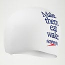 Speedo Logo-Badekappe für Erwachsene Weiß