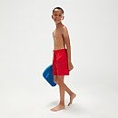 Bañador corto Hyper Boom de 38 cm para niño, rojo/gris
