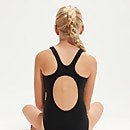 Muscleback Badeanzug für Mädchen Schwarz/Violett