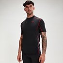 Men's Tech Short Sleeve Rash Top Black/Red