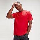 Men's Essential Short Sleeve Swim Top Red