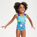 Bedruckter Badeanzug für Mädchen im Kleinkindalter Blau