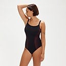 Women's Shaping CrystalLux Printed Swimsuit Black/Cherry