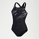 HyperBoom Placement Muscleback Badeanzug für Damen Schwarz/Grau