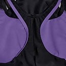 Bañador Hyperboom con espalda deportiva para mujer, negro/lila