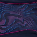 Shaping ContourEclipse Bedruckter Badeanzug für Damen Marineblau/Pflaume
