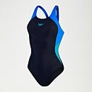 Farbblock Splice Muscleback Badeanzug für Damen Marineblau/Blau