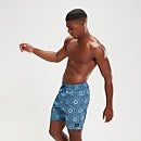 Men's Printed Leisure 18" Swim Shorts Blue