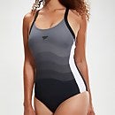 Women's Shaping Printed Entwine Swimsuit Black/White