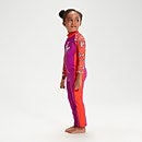 Infant Girl's Printed All-In-One Sun Suit Purple