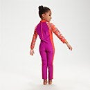 Bedruckter All-In-One-Badeanzug für Mädchen im Kleinkindalter Violett