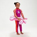 Bedruckter All-In-One-Badeanzug für Mädchen im Kleinkindalter Violett