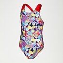Splashback Badeanzug für Mädchen Marineblau/Rot