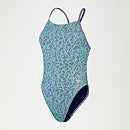Women's Club Training Tie Back Swimsuit Lilac/Green