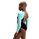 Colorblock Long Sleeve Cut Out One Piece Swimsuit