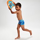 Bóxer infantil Learn to Swim para niño, azul/blanco