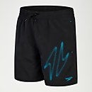 Boy's Hyper Boom 15" Swim Shorts Black/Blue