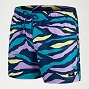 Men's Printed Leisure 14" Swim Shorts Blue/Aqua