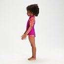 Infant Girl's Short Sleeve Rash Top Set Purple
