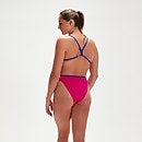 Club Training V-Rückenausschnitt-Badeanzug für Damen in Pink/Blau