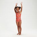 Rüschen-Badeanzug mit dünnen Trägern für Mädchen im Kleinkindalter Pink