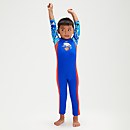 Bedruckter All-in-One-Sonnenanzug für Jungen im Kleinkindalter Blau