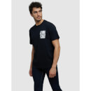 Garfield - Black Printed Short Sleeves Round Neck Cotton T-shirt (LCEGARF4)
