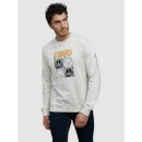 Garfield - Off White Printed Cotton Round Neck Sweatshirt (LCEGARFSW2)