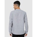 Light Grey Regular Fit Vertical Stripes Shirt (Various Sizes)