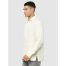 Cream-Coloured Solid Regular Fit Classic Casual Shirt (BALIN)