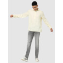 Cream-Coloured Solid Regular Fit Classic Casual Shirt (BALIN)