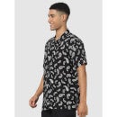 Charcoal Grey Classic Paisely Printed Casual Shirt (BAVISLEY)