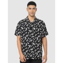 Charcoal Grey Classic Paisely Printed Casual Shirt (BAVISLEY)