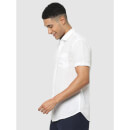 White Classic Regular Fit Casual Shirt (CACARAIN)