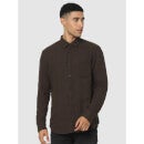 Dark Brown Regular Fit Solid Shirt (Various Sizes)