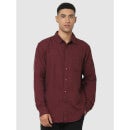 Maroon Solid Cotton Casual Classic Shirt (CAGRIND)
