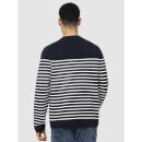 Black Horizontal Regular Fit Stripes Sweater (Various Sizes)