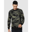 Black and Khaki Camouflage Regular Fit Sweater (CECAMO)