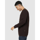 BrownRegular Fit Pullover Sweater (CECHILLPIC)