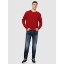 Red Solid Regular Fit Sweater (Various Sizes)